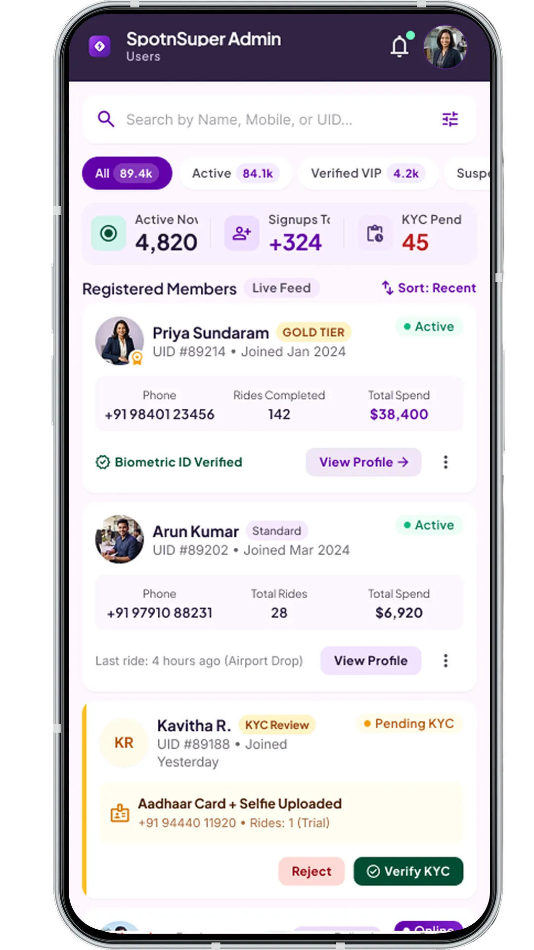 Super App Admin Panel