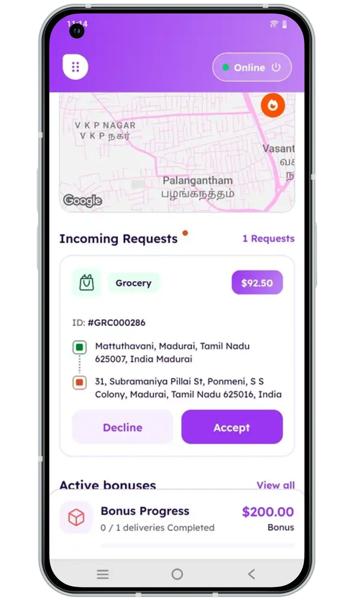Super App Delivery Partner